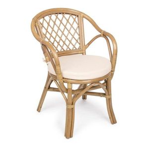 Drevená/ratanová záhradná stolička v prírodnej farbe Athina – Bizzotto vyobraziť