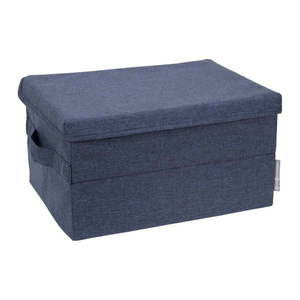 Modrý látkový úložný box s vekom 35x26x19 cm Soft Storage – Bigso vyobraziť