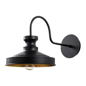 Čierne nástenné svietidlo ø 22 cm Kiruna – Opviq lights vyobraziť