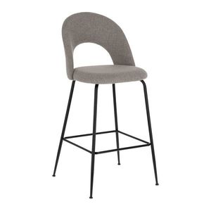 Sivé čalúnené barové stoličky v súprave 4 ks (výška sedadla 63 cm) Mahalia – Kave Home vyobraziť