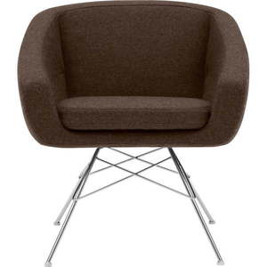 Tmavohnedé kreslo Softline Aiko Felt Melange Mocha vyobraziť