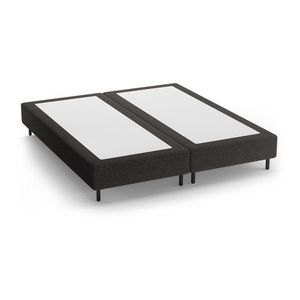 Čierna čalúnená dvojlôžková posteľ bez čela 200x200 cm Whale – Micadoni vyobraziť