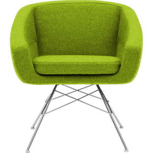 Svetlozelené kreslo Softline Aiko Felt Lime Punch vyobraziť