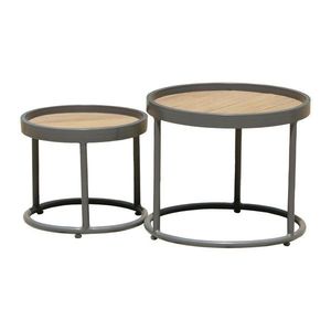 Okrúhle záhradné odkladacie stolíky v súprave 2 ks ø 50 cm Silea – Garden Pleasure vyobraziť