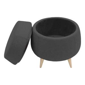 Antracitový puf s úložným priestorom Softline Pod vyobraziť