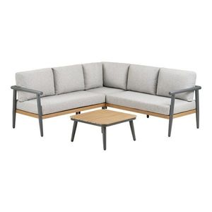 Sivá čalúnená záhradná lounge súprava pre 4 osoby Comillas – House Nordic vyobraziť