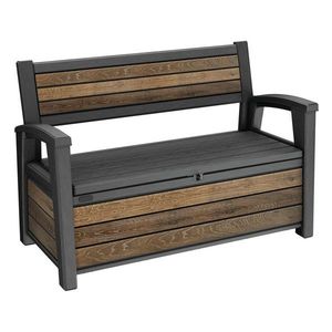 Tmavohnedá plastová záhradná lavica Deco – Keter vyobraziť