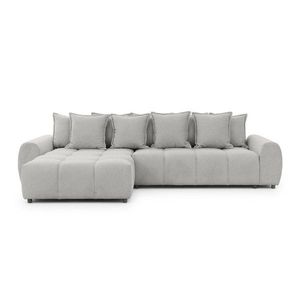 Svetlosivá rohová pohovka (ľavý roh/s leňoškou) Albane – Ropez vyobraziť