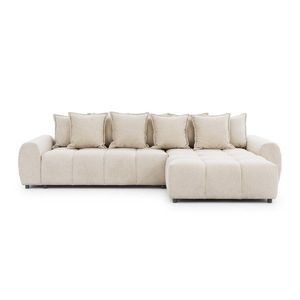 Béžová rohová pohovka (pravý roh/s leňoškou) Albane – Ropez vyobraziť