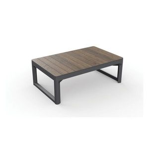 Záhradný konferenčný stolík v dekore orecha 71, 5x116 cm Lyon – Keter vyobraziť