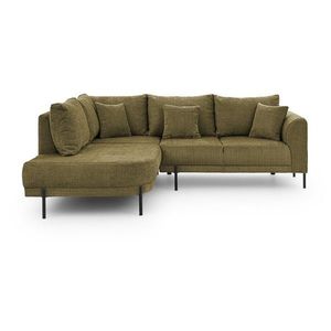 Zelená ženilková rohová pohovka (ľavý roh/do L) Mauris – Ropez vyobraziť