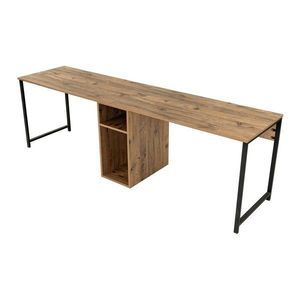 Pracovný stôl v dekore borovice 60x240 cm Twin – Kalune Design vyobraziť