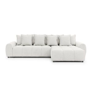 Biela rohová pohovka (pravý roh/s leňoškou) Albane – Ropez vyobraziť