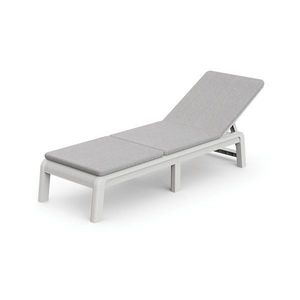 Svetlosivé plastové/polstrované polohovacie/skladacie záhradné ležadlo Atlas – Keter vyobraziť