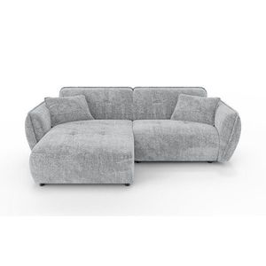 Svetlosivá ženilková rohová pohovka (ľavý roh/s leňoškou) Nelia – Ropez vyobraziť