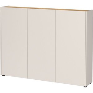 Krémovobiela skrinka v dekore duba 138x105x25 cm Libbiano – Germania vyobraziť