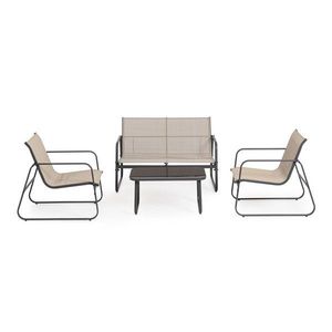 Taupe oceľová záhradná lounge súprava pre 4 osoby Gonzalo – Bizzotto vyobraziť