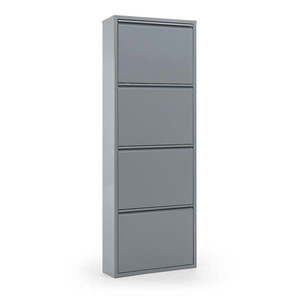 Svetlosivá kovová výklopná skrinka na topánky 50x136x15 cm Ode – Kave Home vyobraziť