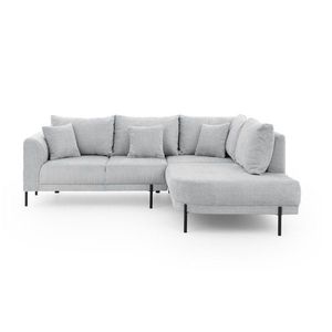 Svetlosivá ženilková rohová pohovka (pravý roh/do L) Mauris – Ropez vyobraziť