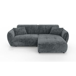 Tmavosivá ženilková rohová pohovka (pravý roh/s leňoškou) Nelia – Ropez vyobraziť