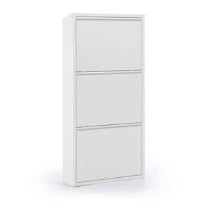 Biela kovová výklopná skrinka na topánky 50x103x15 cm Ode – Kave Home vyobraziť