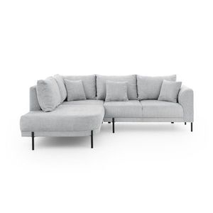 Svetlosivá ženilková rohová pohovka (ľavý roh/do L) Mauris – Ropez vyobraziť