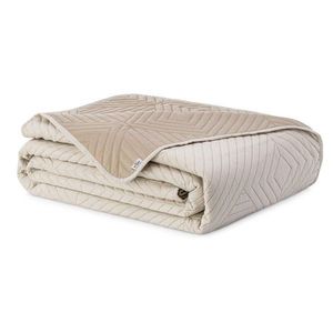 Béžový prešívaný pléd z mikrovlákna 220x240 cm Softa – Restilo vyobraziť