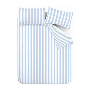 Biele/modré obliečky na jednolôžko 135x200 cm Stripe Tease – Sassy B vyobraziť