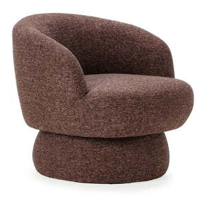 Fialové/hnedé otočné kreslo Dali – MOME vyobraziť