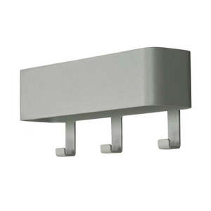 Sivozelený kovový nástenný vešiak s poličkou 27 cm Dax Play – Spinder Design vyobraziť