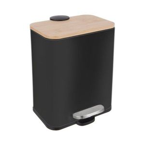 Čierny pedálový odpadkový kôš z nehrdzavejúcej ocele 5 l Black – Orion vyobraziť