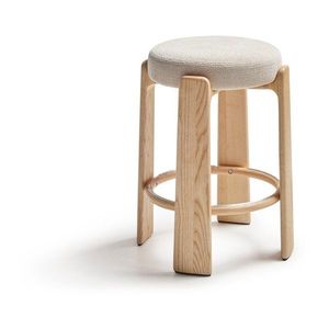 Béžová/v svetlo prírodnej farbe barová stolička z jaseňového dreva (výška sedadla 65 cm) Granite – Kave Home vyobraziť