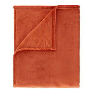 Oranžová deka z mikroplyšu 130x170 cm Raschel Velvet – Catherine Lansfield vyobraziť