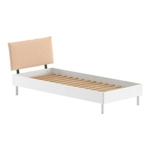 Biela jednolôžková posteľ z bukového dreva s roštom 90x200 cm Forrest – Vipack vyobraziť