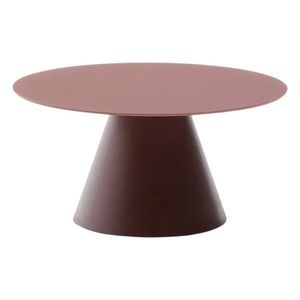 Okrúhly konferenčný stolík so sklenenou doskou v terakotovej farbe ø 80 cm Wilshire – Kave Home vyobraziť