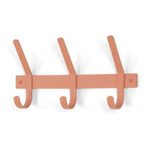 Kovový nástenný vešiak v lososovej farbe 40 cm Dexter – Spinder Design vyobraziť