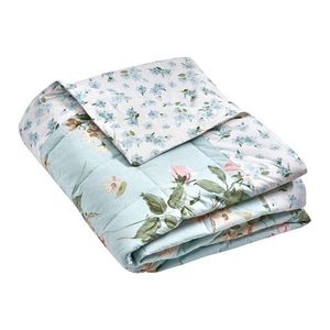 Modrý prešívaný pléd 220x230 cm Avebury Floral – Catherine Lansfield vyobraziť