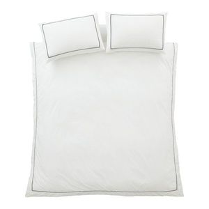 Biele 3-dielne obliečky na dvojlôžko z bavlneného perkálu 200x200 cm Contrast Trim – Bianca vyobraziť