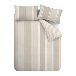 Béžové 3-dielne obliečky na dvojlôžko 200x200 cm Banded Stripe – Catherine Lansfield vyobraziť