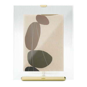 Sklenený stojací rámček v zlatej farbe 19x23 cm Flute – Umbra vyobraziť