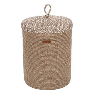 Béžový látkový úložný box s vekom 36x45x50 cm – Mioli Decor vyobraziť