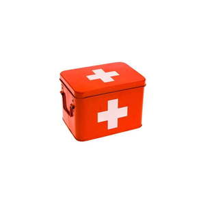 Červený kovový úložný box s vekom 21, 5x15, 5x16 cm Medicine – PT LIVING vyobraziť