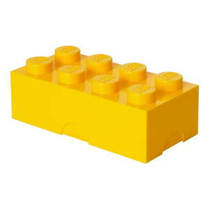 Žltý plastový detský úložný box 20x10x7 cm – LEGO® vyobraziť