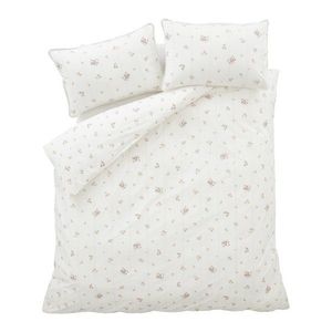 Krémovobiele obliečky na jednolôžko z bavlneného perkálu 135x200 cm Vintage Rosebud Lace – Bianca vyobraziť