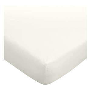 Krémovobiela napínacia plachta z egyptskej bavlny 90x190 cm – Bianca vyobraziť