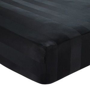 Čierna napínacia saténová plachta 150x200 cm So Soft Satin Stripe – Catherine Lansfield vyobraziť