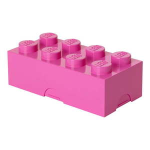 Ružový plastový detský úložný box 20x10x7 cm – LEGO® vyobraziť