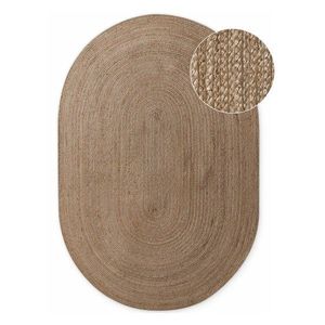 Obojstranný/ručne tkaný jutový koberec v tmavoprírodnej farbe 160x230 cm Braided – Hanse Home vyobraziť