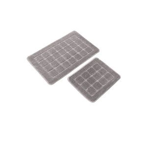 Sivé kúpeľňové predložky v súprave 2 ks 50x80 cm Kareli – Foutastic vyobraziť