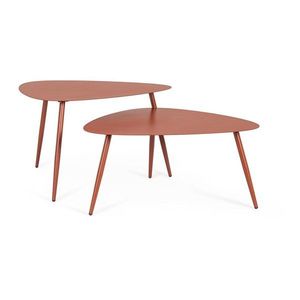 Oceľové záhradné konferenčné stolíky v súprave 2 ks 73, 5x77, 5 cm Yvonne – Bizzotto vyobraziť